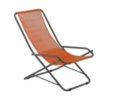 fiam 123TX Anar Gartenliege, Stahl, 63 x 96,5 x 79 cm, Orange