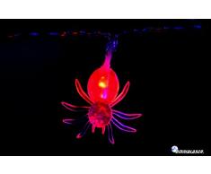 lumninosa Lichterkette LED OmniaLaser (Italienische Marke) A Ladegerät für Verwendung Innen und mit Schalter on/off – Spinne Spider Halloween Party (ol-ledspider)