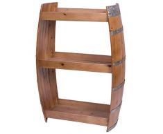 Vintiquewise QI003405L Weinregal mit Regalböden, rustikales Design, Holz