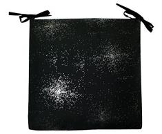 Soleil docre Sitzauflage 40x40x3 cm Strass schwarz