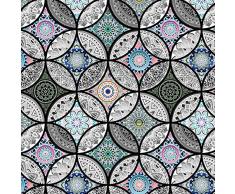 DKTIE static cling dekorative fensterfolie vinyl ohne kleber schutzfolie, buntglas-fenster-film 17.7in.by 78.7in. (45x200cm) schwarz