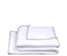 Soft-Fleece Baby-Decke – Polarfleece-Schmuse-Decke mit Muschel-Häkelstich – flauschige Baby-Kuscheldecke – 80x100 cm – 910 cloud – von ’zoeppritz since 1828’