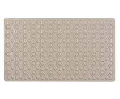 Wenko Wanneneinlage Rocha Taupe Antirutsch-Badewannenmatte mit Extra Vielen Saugnäpfen, Naturkautschuk, Braun, 70 x 40 x 0.1 cm