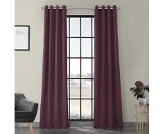 Half Price Boch-164712-84-GR Verdunkelungsvorhang mit Ösen, 127 x 213,4 cm, Wacholderbeere Rustikales Landhaus; Shabby Chic 50 X 120 aubergine