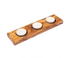 Thirteen Chefs Olivenholz teelichthalter, rustikale hölzerne teelicht bar für tische, Badezimmer und Schlafzimmer 9 Zoll