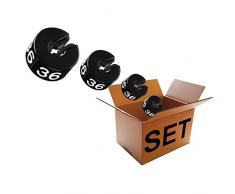 Kunststofftechnik Vlotho - Der Original Größenfinder: Modell Größenring, Lange Damen - Bekleidungsgrößen - Set, 225 Größenringe für Größenkennzeichnung auf Kleiderbügel