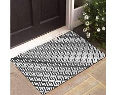 USTIDE Countryside Fußmatte rutschfest Badematte Floral Garden Design Teppich Genießen Freizeit 1.47ft x 2.49ft(45 x 76 cm) Diamond a