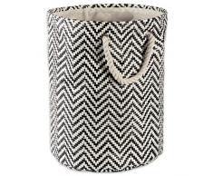 DII, Papierkorb aus geflochtenem Papier Rund Medium Round schwarz