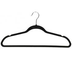 Organize It All 1452W-1 Kleiderbügel, Textil, Kunststoff, Chrom, schwarz