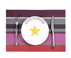 Love Geschäften Waschbar Tischsets Wärmedämmung Rutschfeste Tisch Mats für Küche Esszimmer Zweireihig. Set von: 6 (Lila)