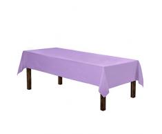 Gee Di Moda Rectangle Tablecloth - 60 x 126 Inch - Lavender Rectangular Table Cloth for 8 Foot Table in Washable Polyester - Great for Buffet Table, Parties, Holiday Dinner, Wedding & More
