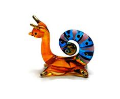 ChangThai Design Golden Lovely Schnail Handschale Glas Puppenhaus Miniatur-Dekoration