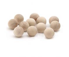 Hygloss Holzkugeln, unlackiert, 1,9 cm, 18 Stück 1-Inch, 12 Pc.