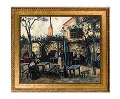 La Pastiche Ölgemälde, Terrace of a Cafe on Montmartre La Guinguette, gerahmt, 76,2 x 66 cm, Mehrfarbig