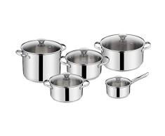 10tlg TOPFSET Kochtopfset Töpfe INDUKTION Kasserolle Edelstahl TEFAL ELEMENTARY