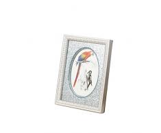 Fulemay Oval Bilderrahmen Holz 4 x 6, 5 x 7, 8 x 10 Für Tisch und Wand Dekoration 5x7 Silber