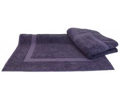 Bare Baumwolle Dobby Bordüre Collection Luxury Hotel & Spa Bad-Teppiche (Set von 2), Pflaume