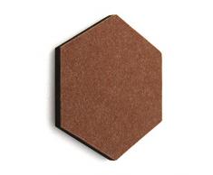 Super leicht Sandwich Filz Board Sechseck Typ Memo Board (14colour Option) (Brown)