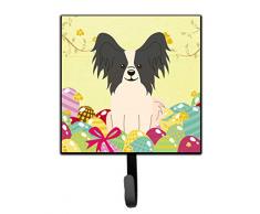 Carolines Treasures Wandhaken, Ostereier, Papillon, Schwarz/Weiß, klein, Mehrfarbig