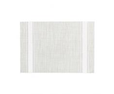 Set 6 Stück Bistro Stripe Platzset Vinyl Tücher reinigen Rechteck 33 x 48,3 cm weiß