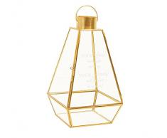 CATHYS CONCEPTS Personalisierte Laterne, Gold/Transparent