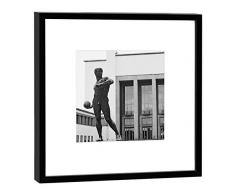 COGNOSCO Fotografie im Holzrahmen: Hygienemuseum Fotodruck-Format 27 x 27 cm-Rahmenfarbe schwarz-Hochwertiges Wandbild, Geschenkidee oder Souvenir aus Dresden, Holz, Weiß, Rahmen