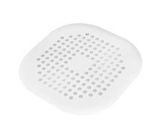 Yosooo Bodenablauf aus Kunststoff für Haushalt Abwasserfilter Duschablauf Balkon Abflussgitter Abtropfgitter für Bad Küche weiß