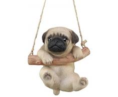 Ebros Liebenswürdig, lebensecht Teetasse Mops Makramee AST Kleiderbügel 14 cm Hoch Jute Saiten Mops Welpe Wand Decor