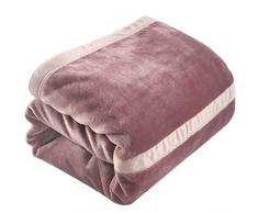 DANGTOP Fuzzy Dicke Flanell-Decke, schwer, doppelseitig, Reine Mikrofaser, weich, atmungsaktiv, gestreift, Bettwäsche, Möbel, dekoratives Geschenk für den Winter 59x79 Inches rot