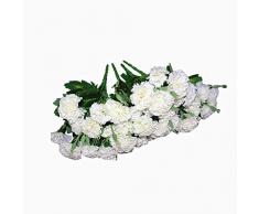 leoyoubei Keramik Vase 18,8 cm und 2 Künstlicher Blumenstrauß Blume Sonne Blume 38,1 cm Bouquet und Grün Blatt für Home Dekoration violett