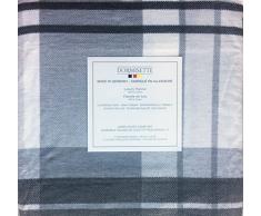 Dormisette Deutschland Bettwäsche 3-Teilig Queen Size Luxus Bettwäsche Flanell Plaid Muster in Den Farben Grau und Creme