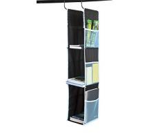 Mind Reader Hängeorganizer mit 3 Ablagen, verstellbar blau