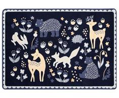 Vallila Fauna Teppich 133x190 cm, Nacht, Kinderzimmer, Tierteppich, Night, 190cm x 133cm