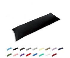 taoson 100% Baumwolle Fadenzahl 300 weiß Chevron Zig Zag voller Länge Reißverschluss Körper Kissen Fall nur Cover kein Einsatz 53,3 x 137,2 cm, baumwolle, schwarz, 20 X 60