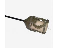 Better & Best Gartenfackel mit Stumpenkerze, Maße: 7,5 x 7,5 x 117 cm, Material: Metall, Grau, Einheitsgröße