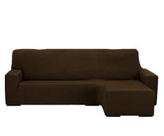 Martina Home Sofaüberwurf Chaiselongue, elastisch, Nairobi, Braun, Kurzarm, 240 bis 280 cm