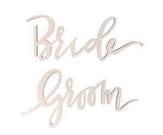 BESTOYARD 2 Hochzeit Stuhl Banner Bräutigam Schild Hochzeit Photo Booth Prop Hochzeit Dekoration Zum Aufhängen