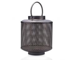 Scott Living Luxe Rustikale Metalllaterne 11 inch Zinnfarben