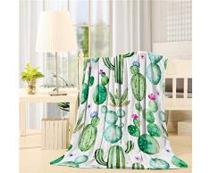 Advancey Flanell-Fleece-Überwurf, leicht, gemütlich, für Bett, Sofa, superweicher Stoff, You Are My Sunshine, Sunflower Bee 49x59 inch Cactusady2160