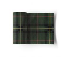 Mydrap SA11N9/501-2 My Bettlaken, Weihnachten, 11 x 11 cm, ideal für Party, Cocktail, Aperitif, Untersetzer aus Glas, 50 Servietten, Motiv Green Tartan, Baumwolle, Grün, 5 cm