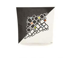 Linzer Glasmanufaktur Glasteller, Glas, Schwarz/Weiß, groß