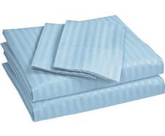 Venice Collection Venezianische Damast Bettwäsche, Satin, hellblau, King Size