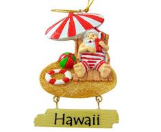 Westmon Works Hawaii-Ornament Weihnachtsmann im Strandstuhl Hawaii