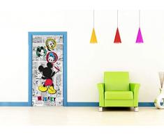 AG Design FTDv 1834 Winnie Puuh Disney, Papier Fototapete Kinderzimmer - 90x202 cm - 1 Teil, Papier, multicolor, 0,1 x 90 x 202 cm