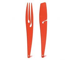 Koziol Grillbesteck Shadow, Kunststoff, orangerot, 1,5 x 5,2 x 34,7 cm