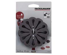 FACKELMANN Glasuntersetzer, Edelstahl, Mehrfarbig, 17 x 11.7 x 1.5 cm, 4-Einheiten