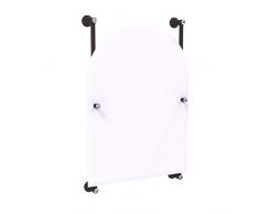 Allied Brass Carolina Crystal Collection Arched Top Frameless Rail Mounted Mirror Wandspiegel, Antique Bronze