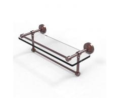 Allied Messing wp-1tb/16-gal-ca der Waverly Place Collection 40,6 cm Galerie Glas Regal mit Handtuchhalter Bar, Kupfer Antik