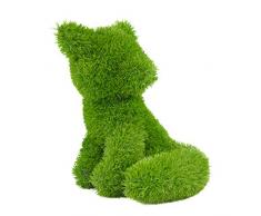 AniPlants Fuchs, Figur aus Kunstrasen, Circa 33 x 30 x 37 cm groß, wetterfest und formstabil, mit Ankern zur Befestigung, ideal als Deko für Garten und Haus, grün, 35 cm