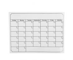 Yosooo Kalender, Kreidetafel, Büro, Wochenplanung, trocken abwischbar, Tafel, Monat, magnetischer Kalender, Wandkalender, Wand-Dekoration, Tafel für Küche, Büro, Kühlschrank weiß